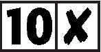 numbered box 10 with cross 
