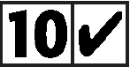 numbered box 10 with tick