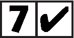 numbered box 7 with tick